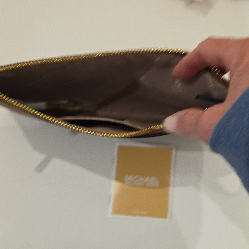 Michael Kors Tan Leather Wristlet - Picture 4 of 5